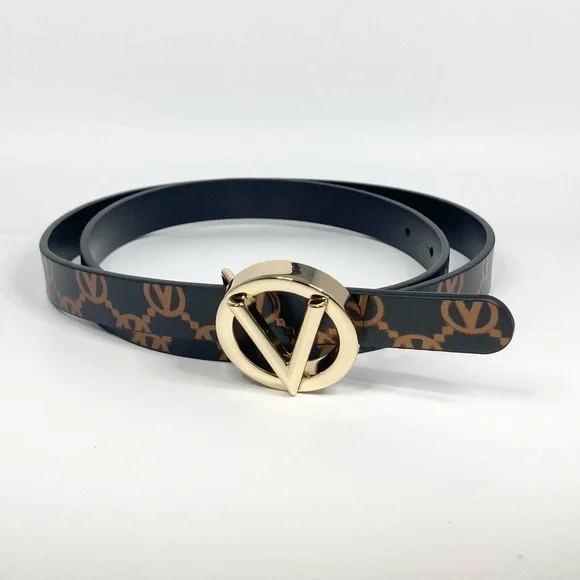 Mario Valentino women’s belt black gold Mario Valentino Black Belt with Gold Buckle main image 3